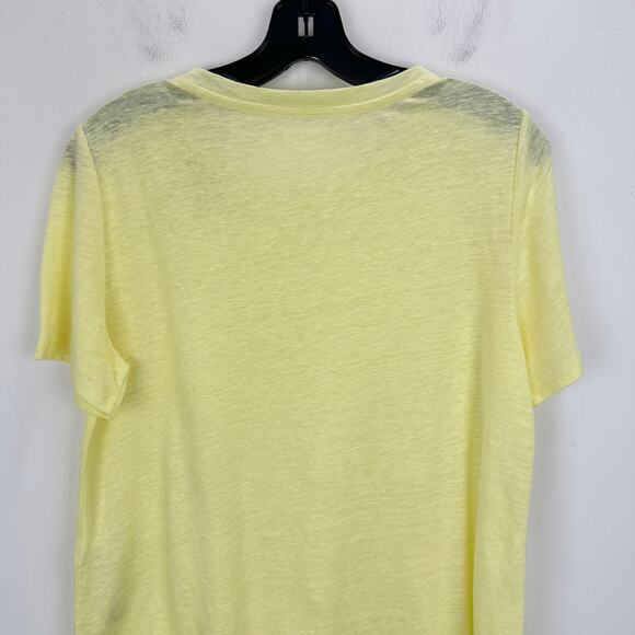 Eileen Fisher Crewneck Short Sleeve Organic Linen Tee Shirt Citrus XXS NWT - Picture 9 of 9